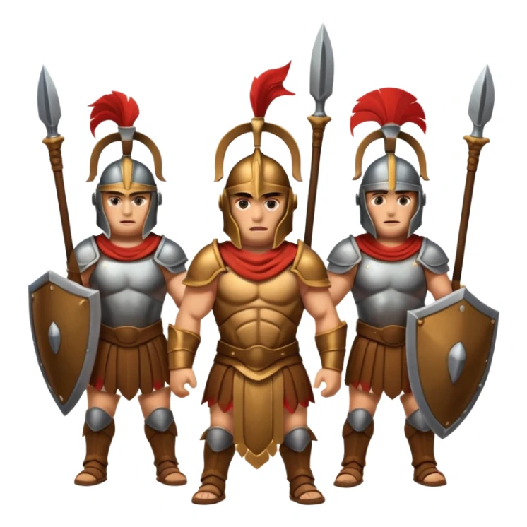 group of ancient trojan warriors sticker