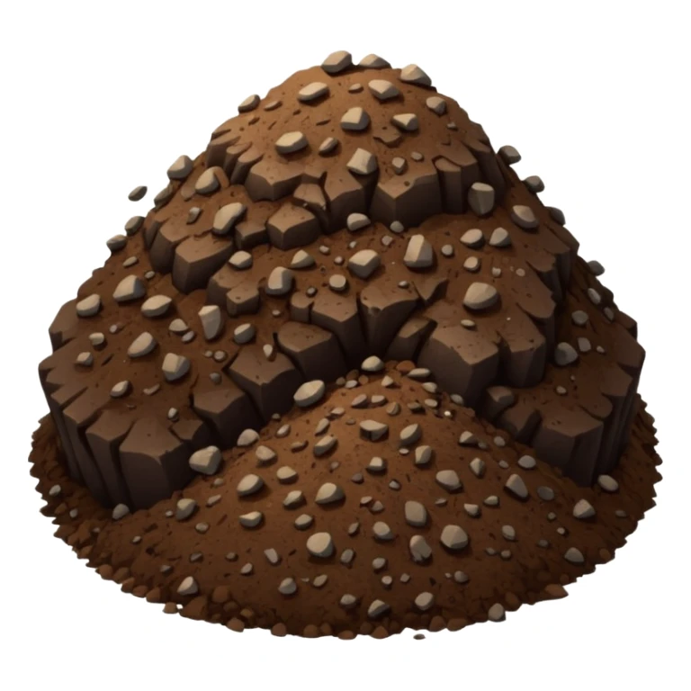 pile of soil with small pieces only sticker
