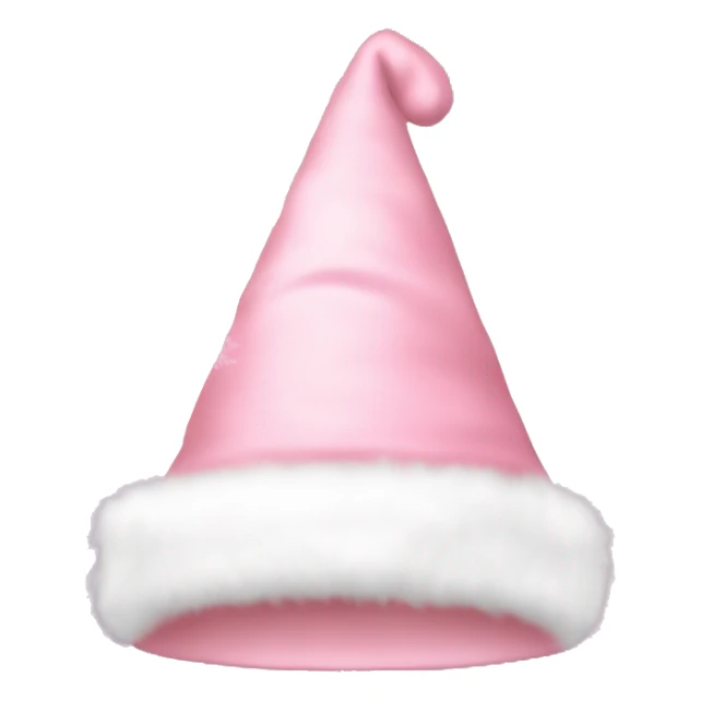 Light pink Santa hat with sparkly snowflakes  sticker