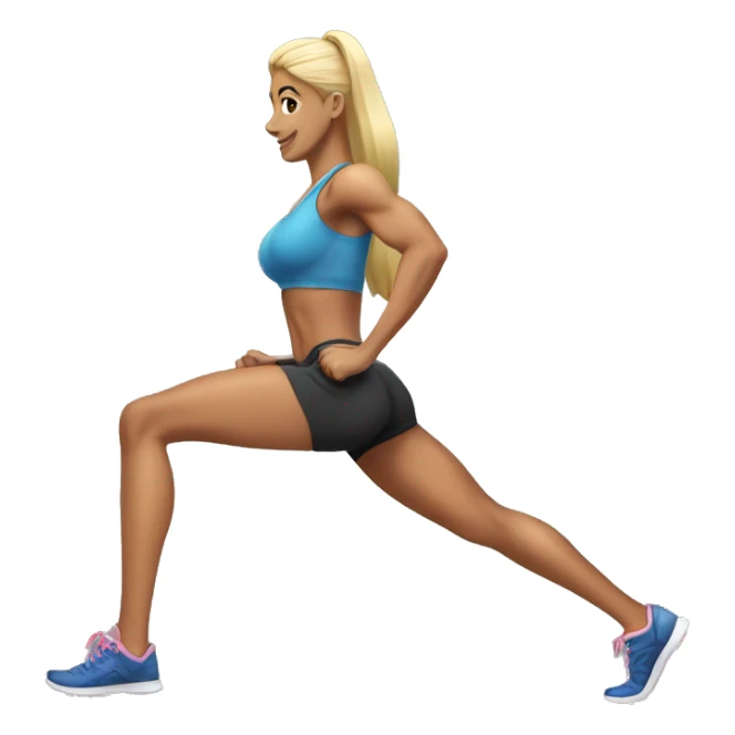 Female strong legs gym sticker