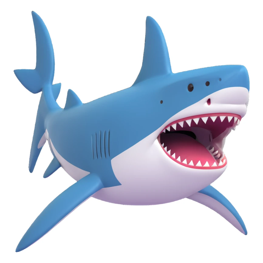 Shark from the meme tralalero tralala sticker