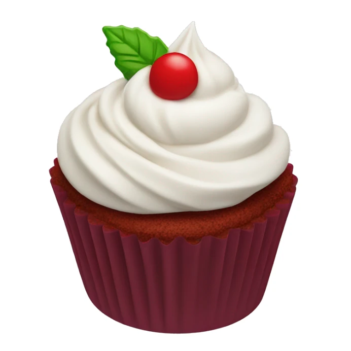 red velvet cupcake with white cream sticker