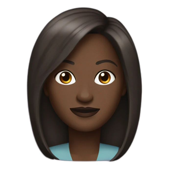 viola davis with long straight dark hair sticker