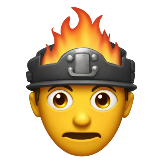 fire with eyes and mouth sticker