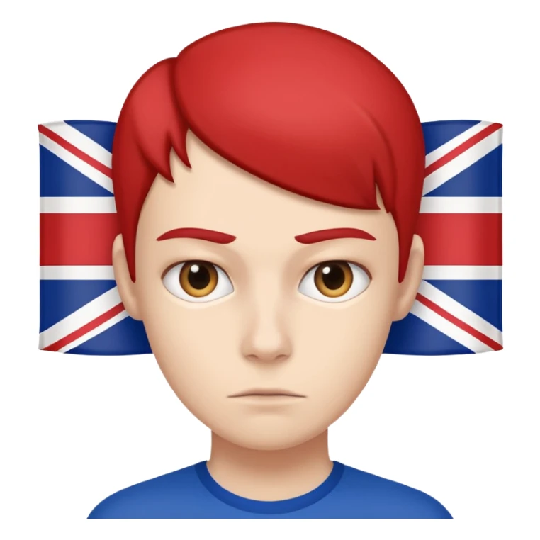 half human half UK flag creature sticker