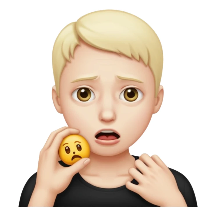 choking self out and eye twitching emoji sticker