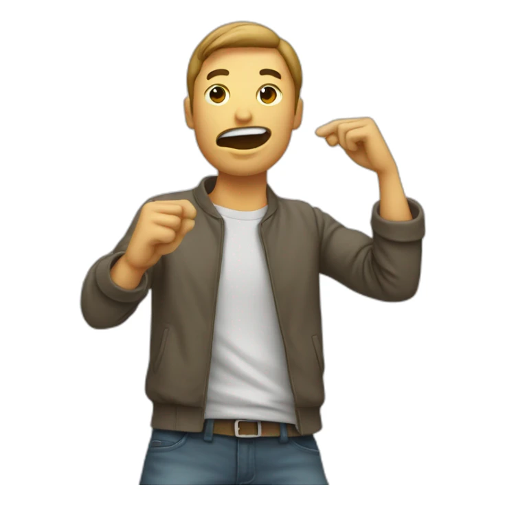 Homme qui fait un dab sticker