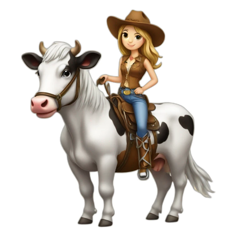 Cow-girl avec cheval sticker