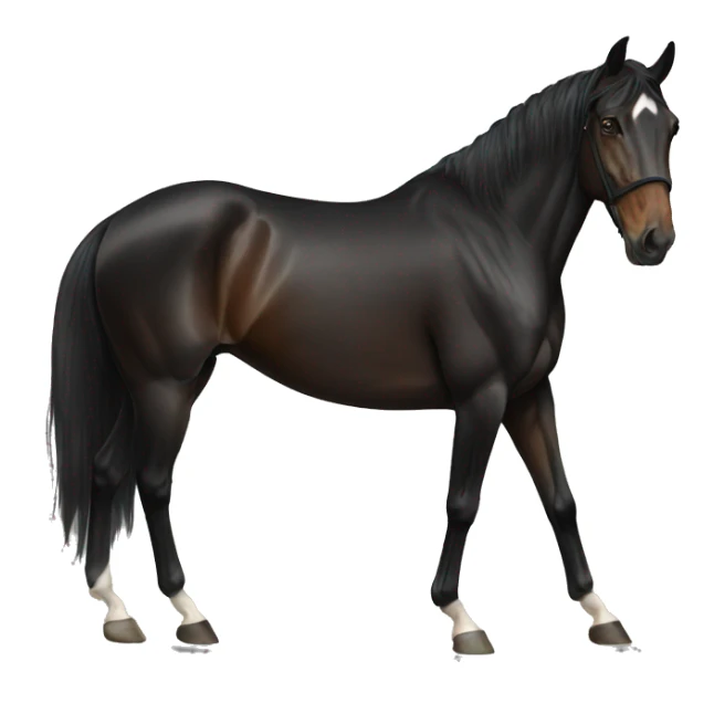 black race horse facing righ sticker