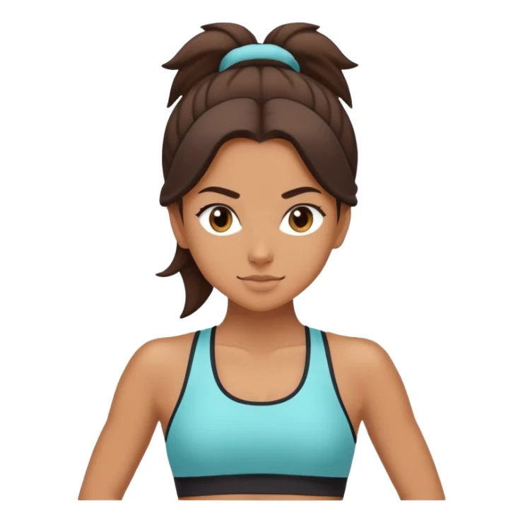 A girl wearing Lulu lemon  sticker