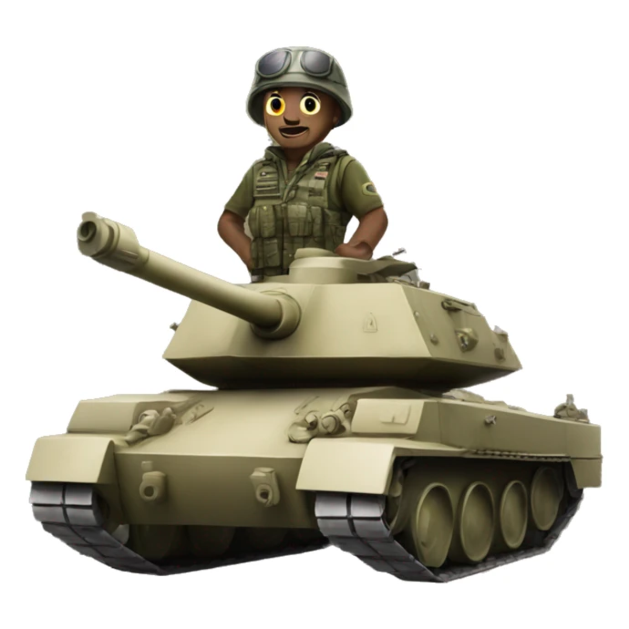 military hauk tuah in a tank sticker