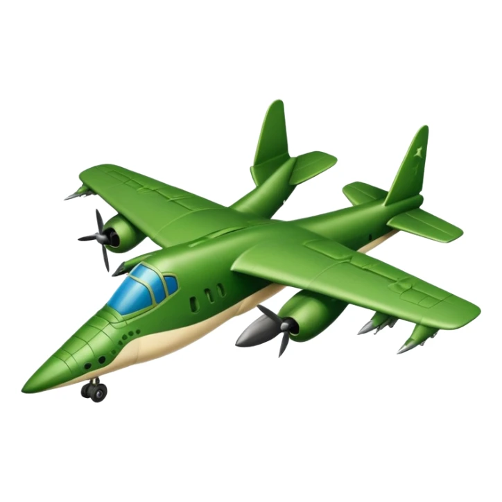 Un cocodrilo en forma de un avion de guerra sticker