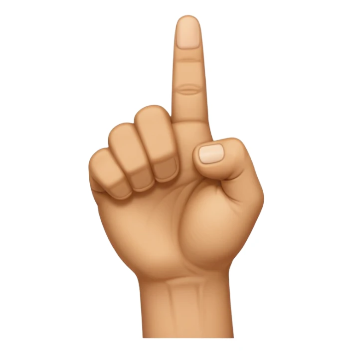 Backside of the Fist with the pointer finger knuckle up sticker