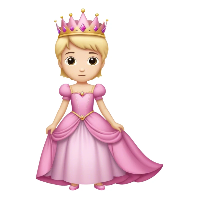 A boy with princess dress sticker