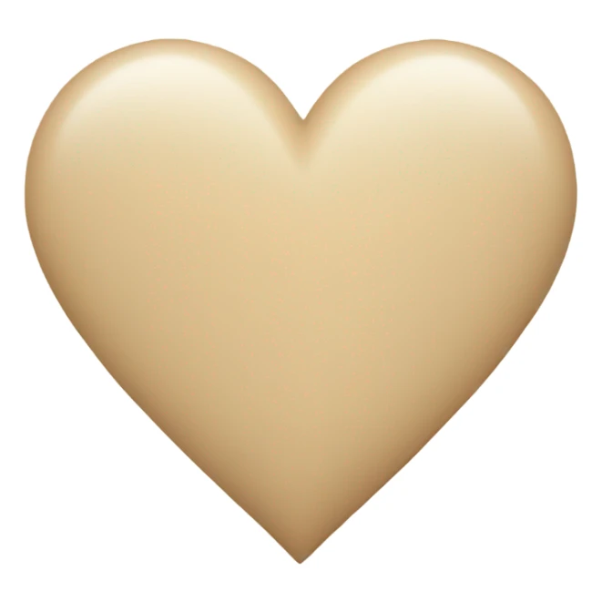 Beige heart sticker