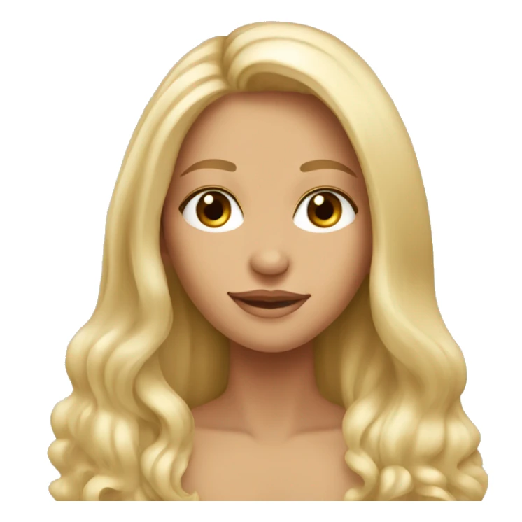Beautiful long haired blonde girl that’s tan with brown eyes sticker