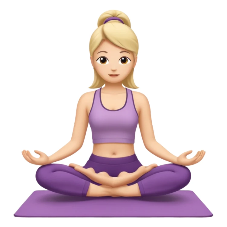 woman doing yoga sticker