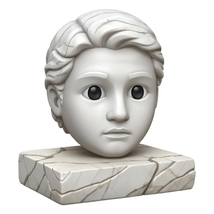unfinished sculpture, part of the stone sticker