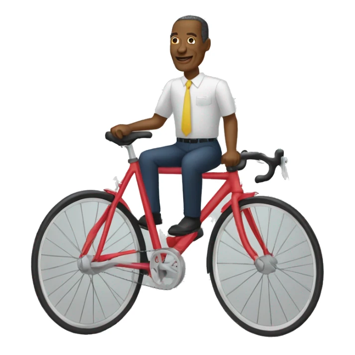 Président Alpha conde sur vélo sticker