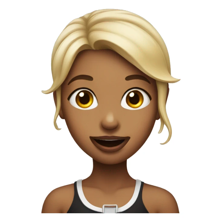 Girl with tongue piercing  sticker