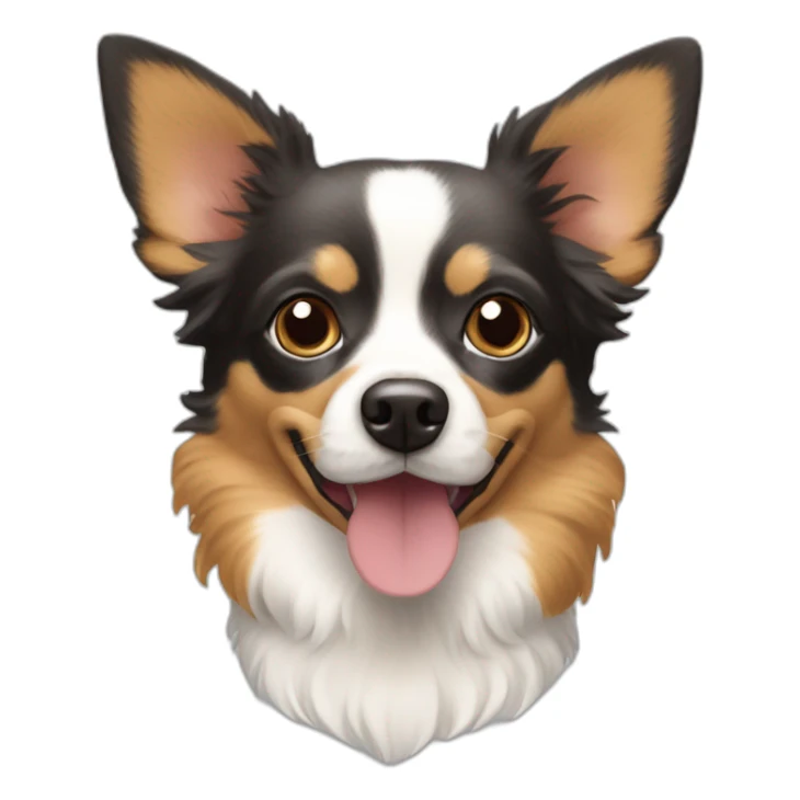 tri-color chihuahua, australian shepherd dog mix sticker