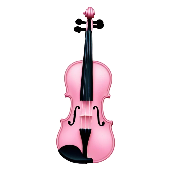 soft pastel pink violin with peonies and glitter sticker