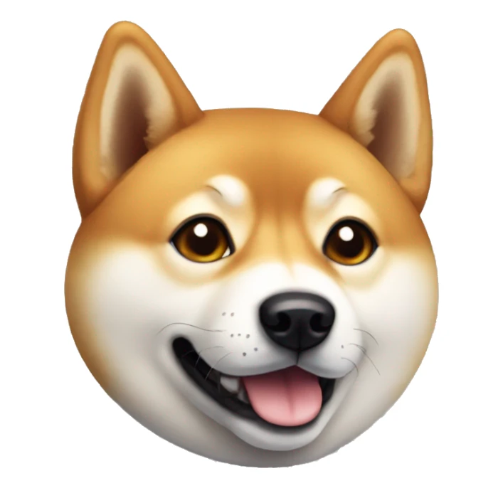 the face of a shiba inu sticker