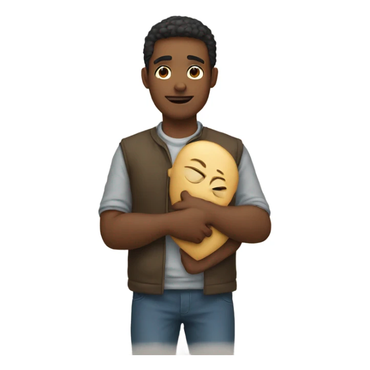 Father holds his  big heart in his arm sticker