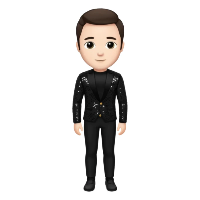 Shane Filan from Westlife with black sequin outfit sticker