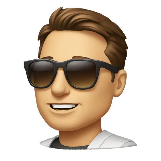 elon musk with sunglasse sticker
