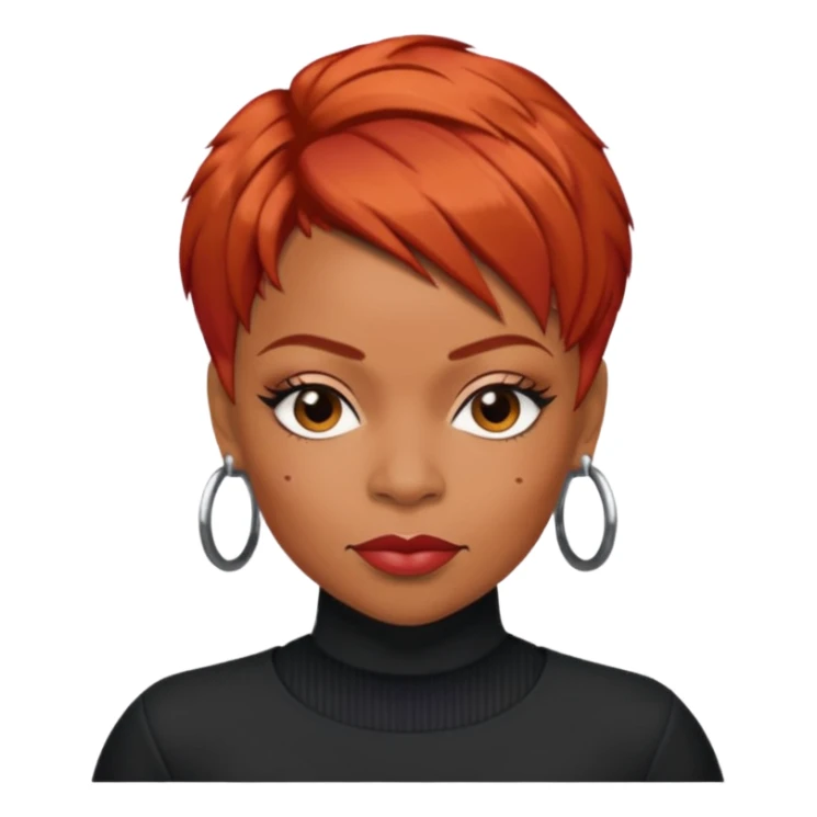 Tionne T-Boz Watkins with short red hair sticker