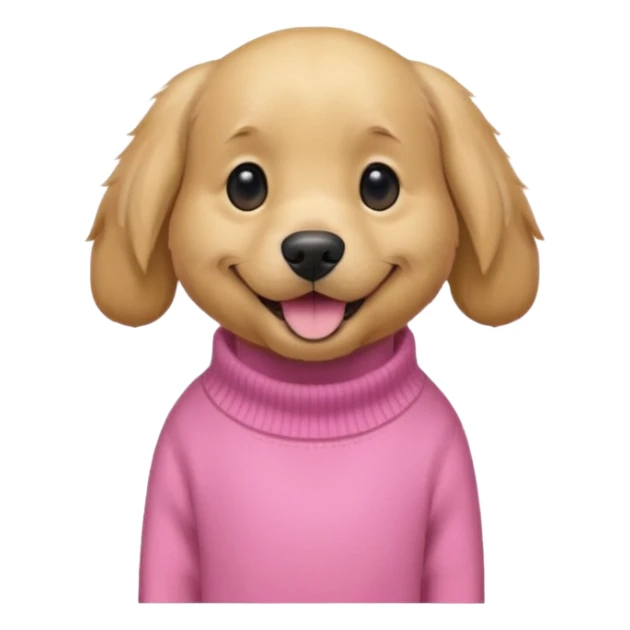 Udělat emoji z mého psa s růžovým svetrem  sticker