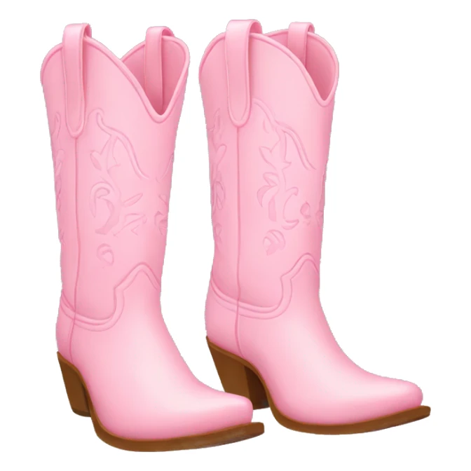 pastel pink cowgirl boots sticker