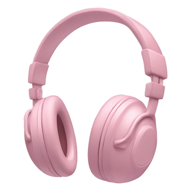 Headphones in pastel pink sticker