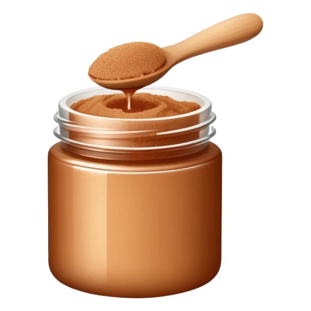 brown Body scrub cream pot  sticker