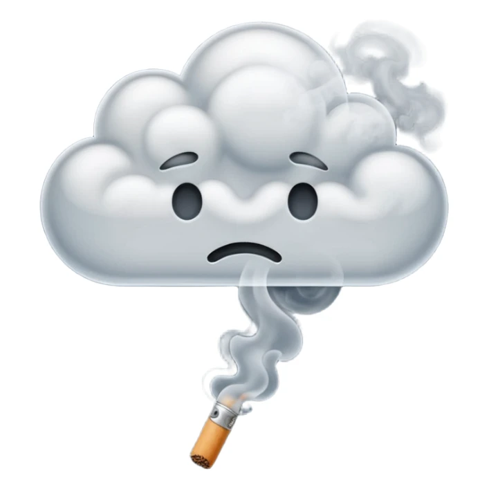 smoke coming out of a blunt sticker