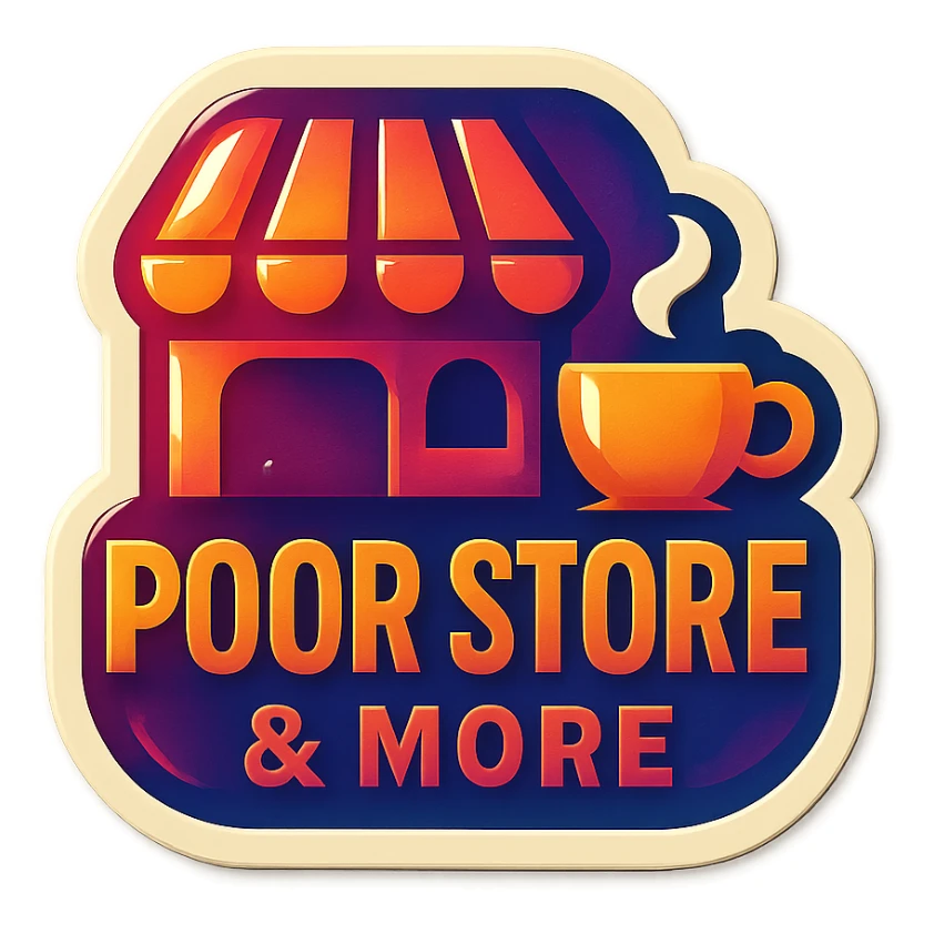 Cafe named poor store & More sticker