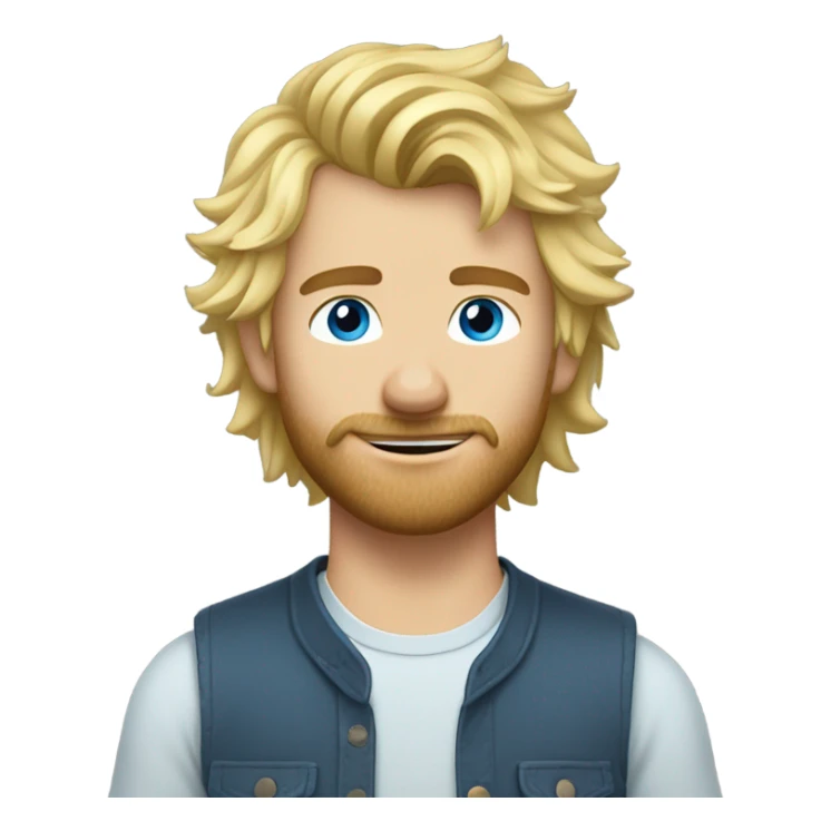 blonde guys with blue eyes and scruffy hair riding a pony  sticker