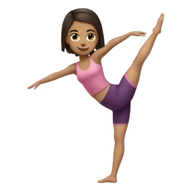 Cute Pilates girl brunette  sticker
