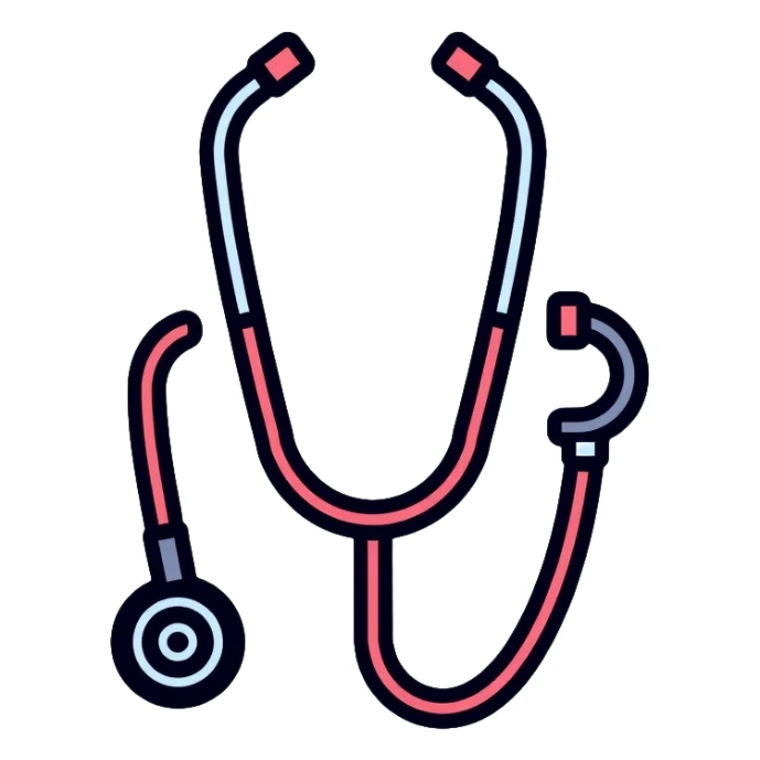 medical doctor with stethoscope sticker