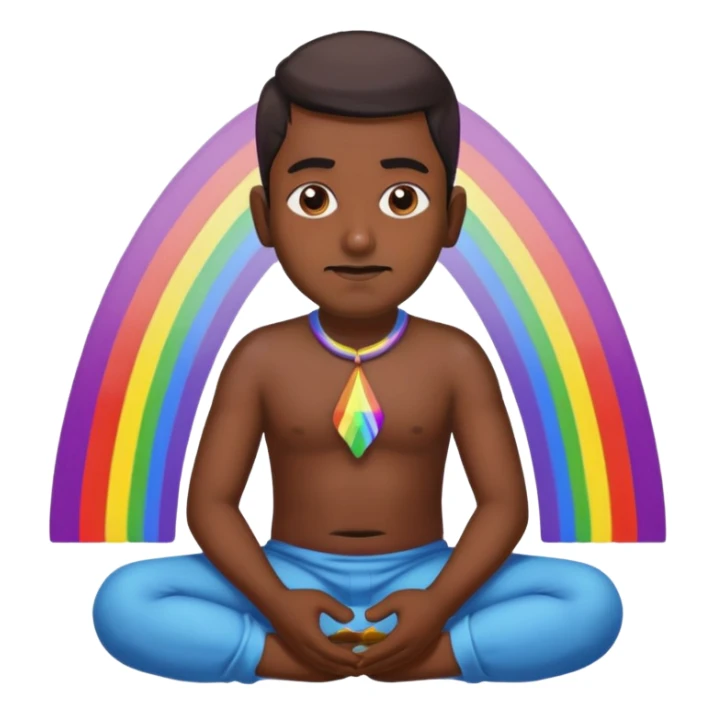 An Indian man who poops rainbows sticker