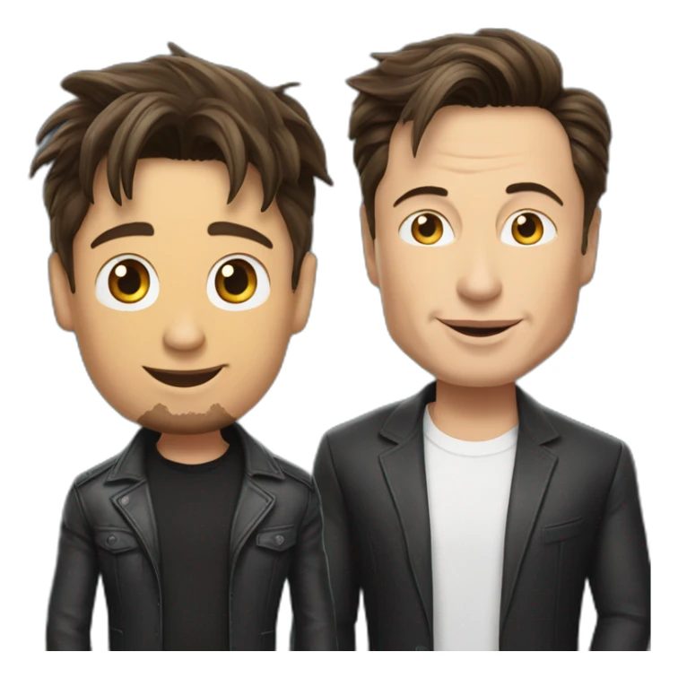 Elon musk with shahrukh khan sticker