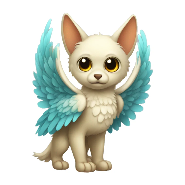 Cute cool winged animal hybrid full body  sticker