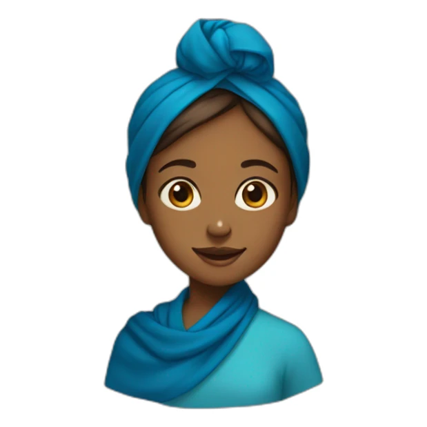 Brown girl with blue headscarf turns 10 sticker