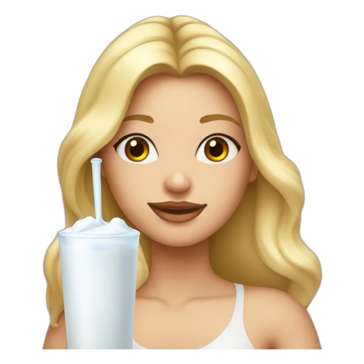 Kristina blonde drink milk sticker