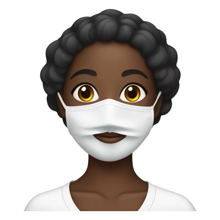 Black girl with skin care mask  sticker