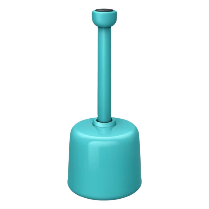 turquoise toilet plunger sticker
