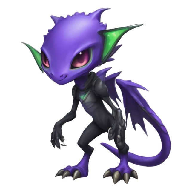 cute cool edgy eldritch alien punk Digimon-Fakemon-animal full body sticker