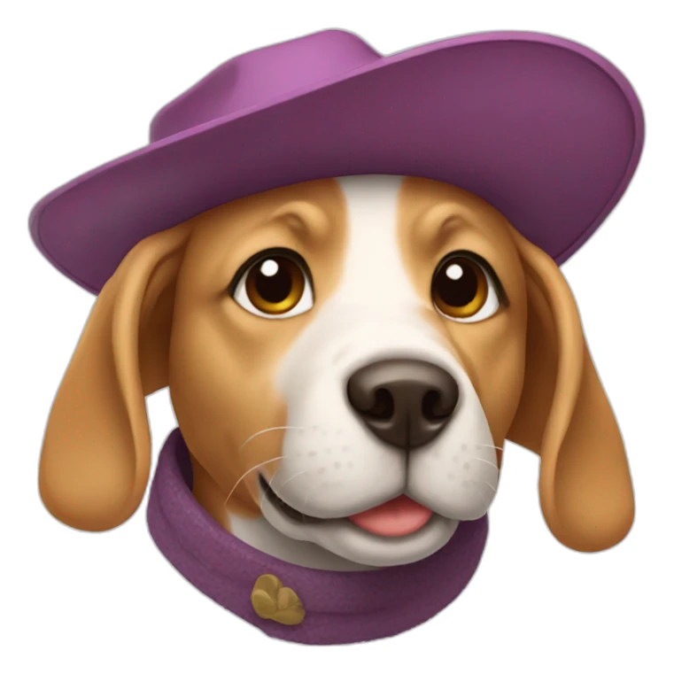 Dog with hat sticker