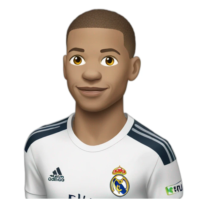 Mbappé Real Madrid fait un salut sticker